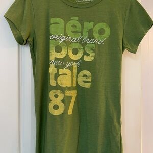 Aeropostale Teen  Olive Green Graphic Tee Like New!